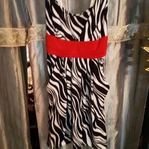 Sexy but classy black white red dress